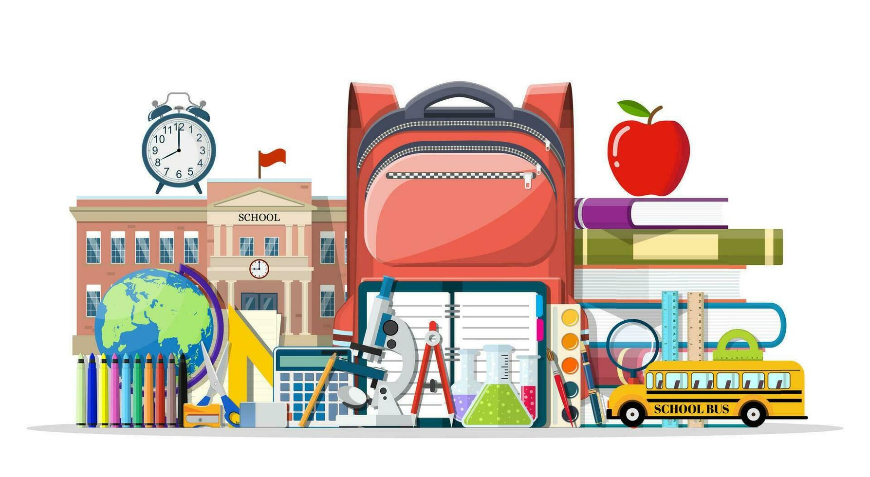 Big school set. vector