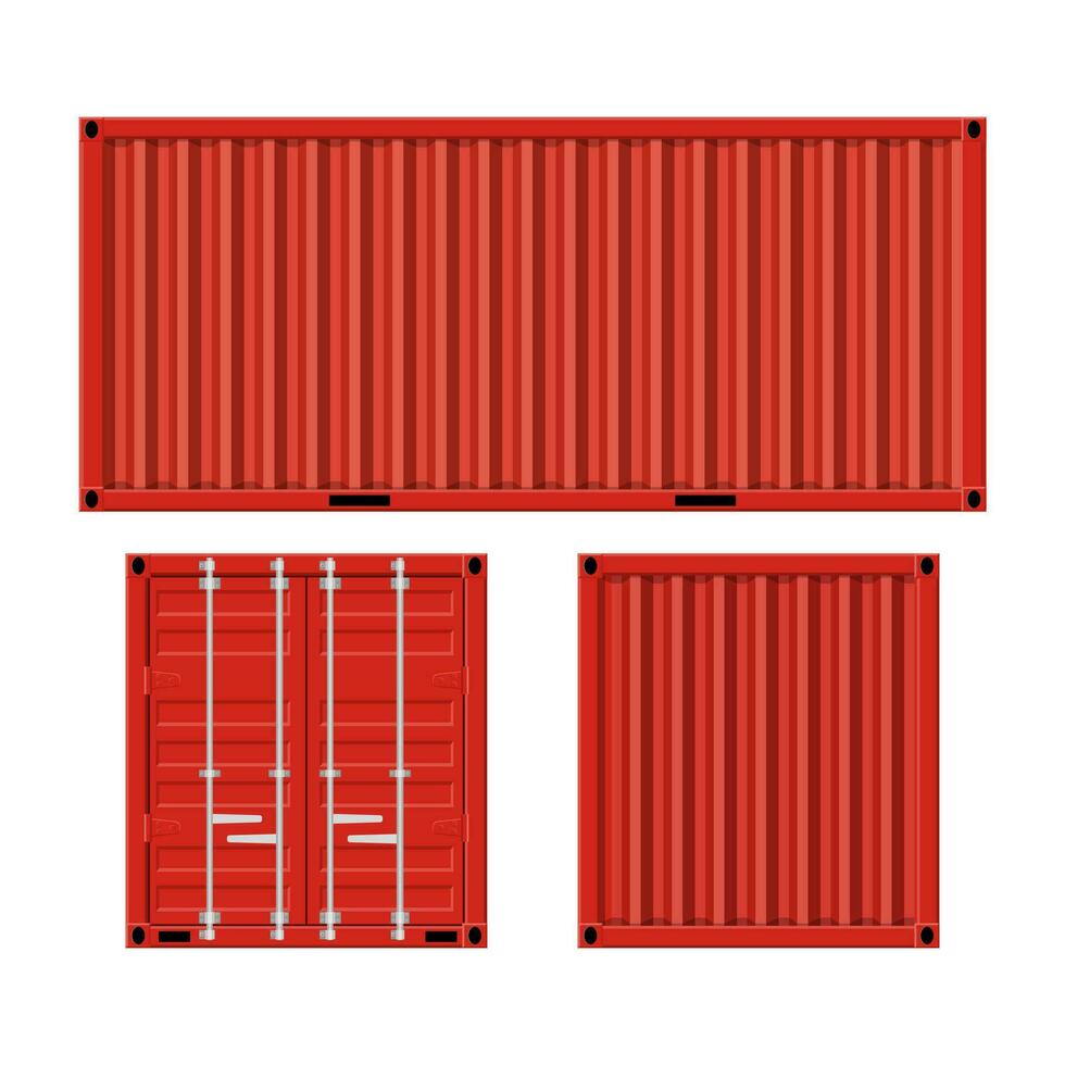 cargo container for shipping vector