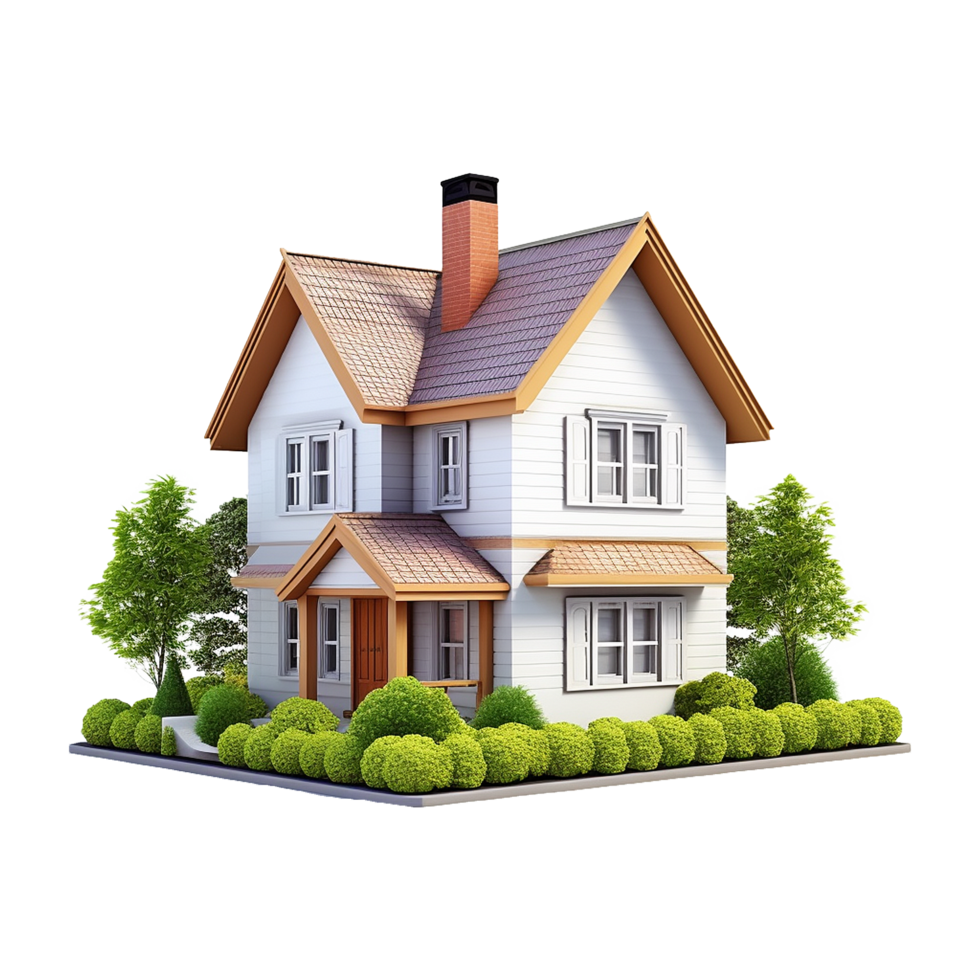 AI generated House png isolated on transparent background