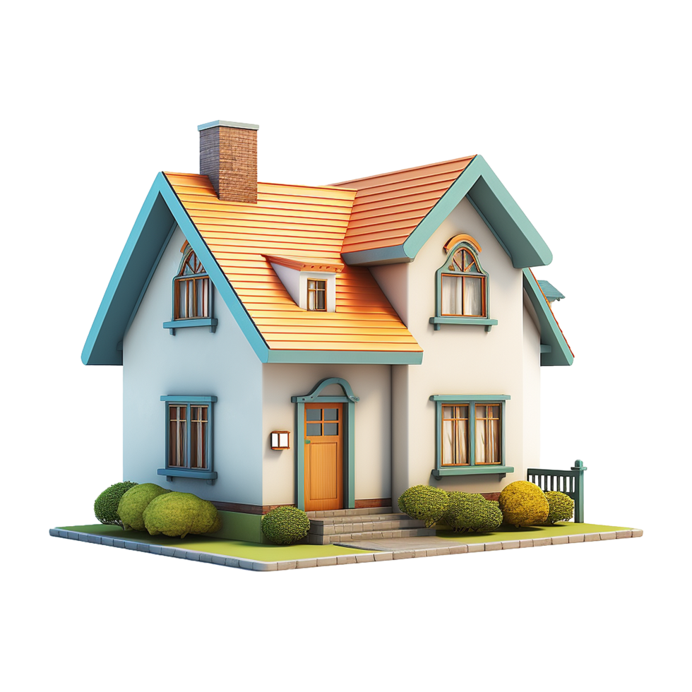 AI generated House png isolated on transparent background