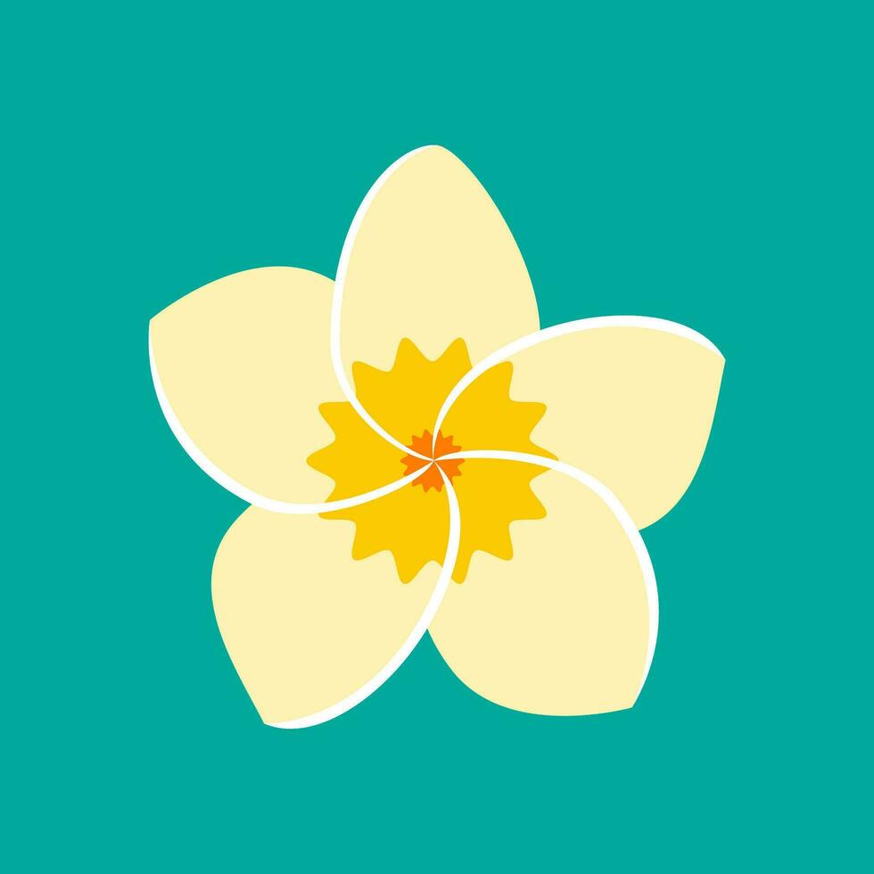 frangipani flor icono vector