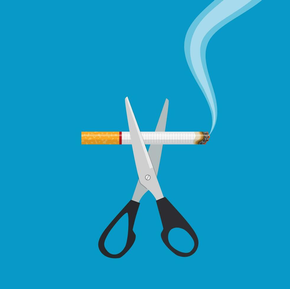 Tobacco abuse concept. vector