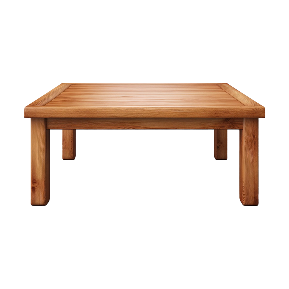 AI generated Wooden table png isolated on transparent background