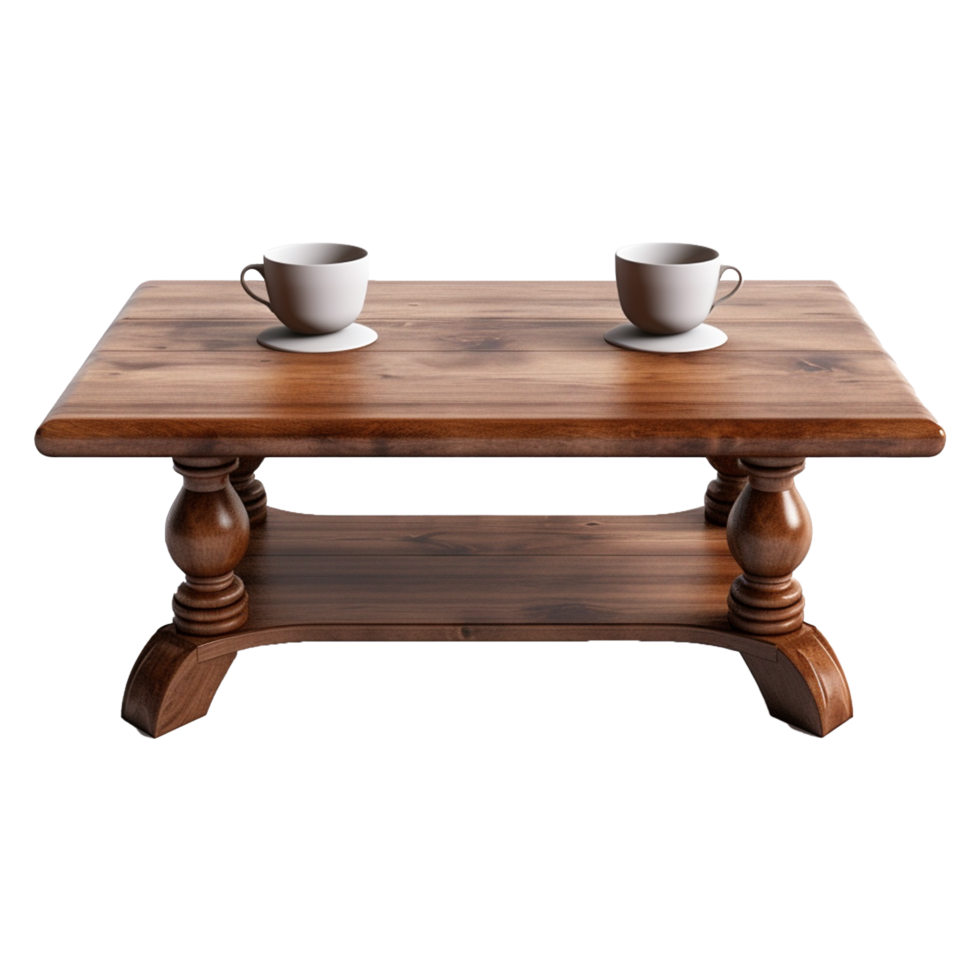 AI generated Wooden table png isolated on transparent background