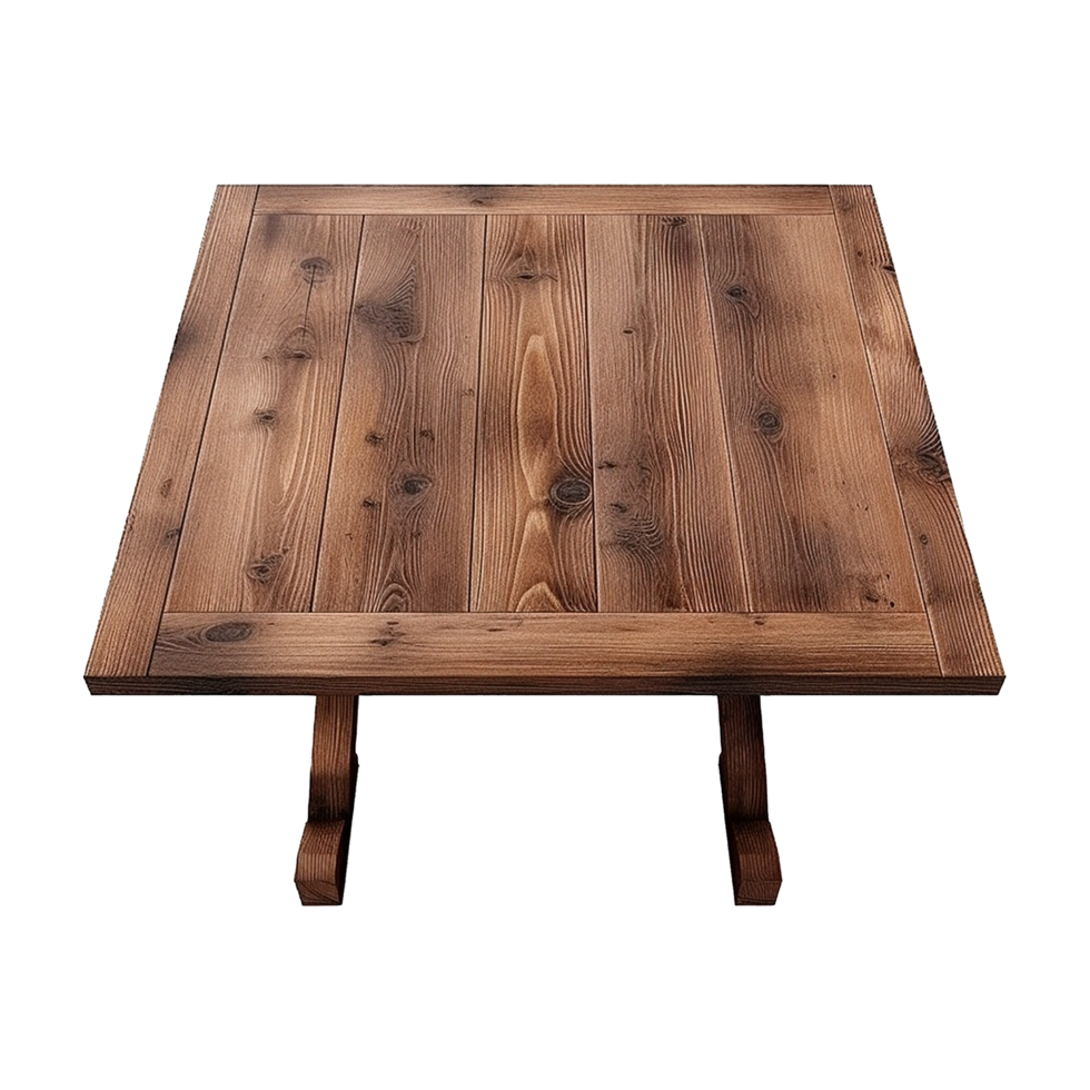 AI generated Wooden table png isolated on transparent background