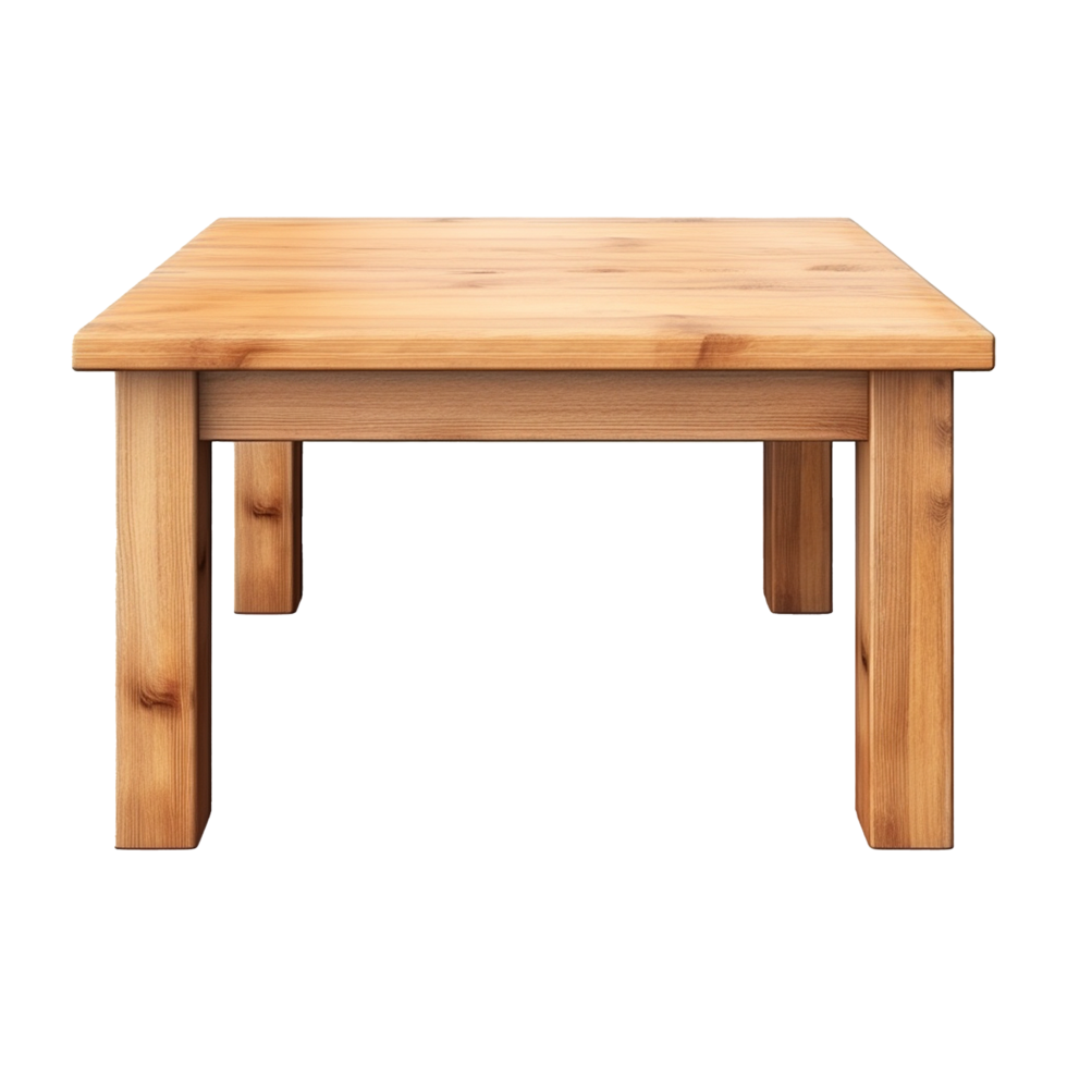 AI generated Wooden table png isolated on transparent background