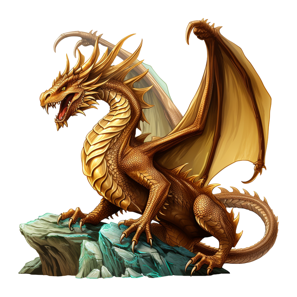 AI generated Dragon face png isolated on transparent background