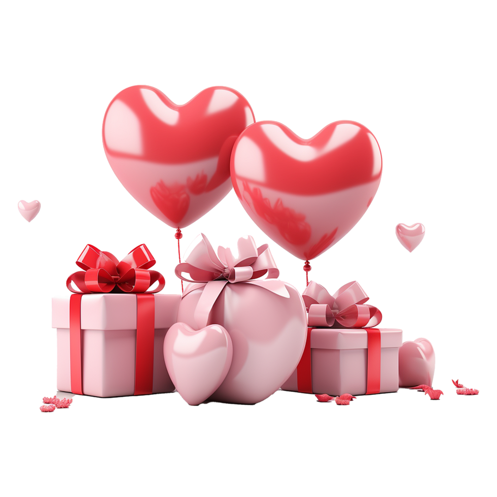AI generated Valentines day png isolated on transparent background