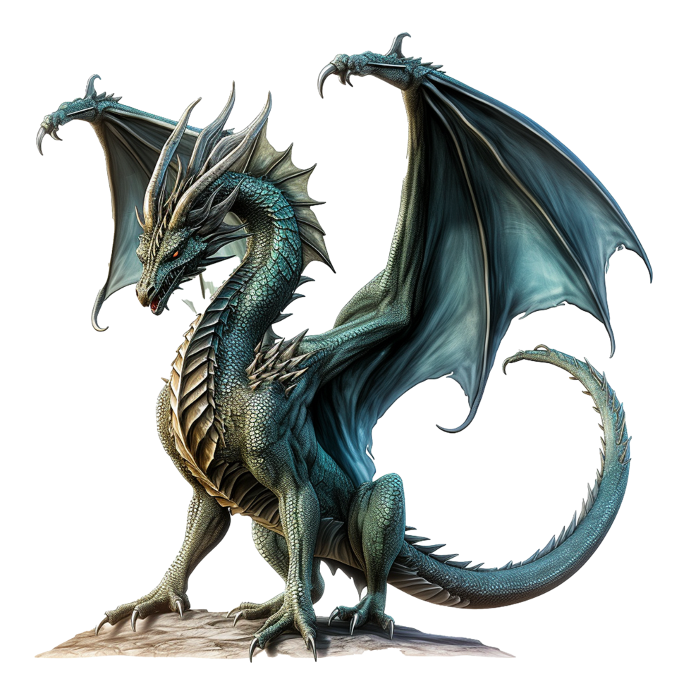 AI generated Dragon face png isolated on transparent background