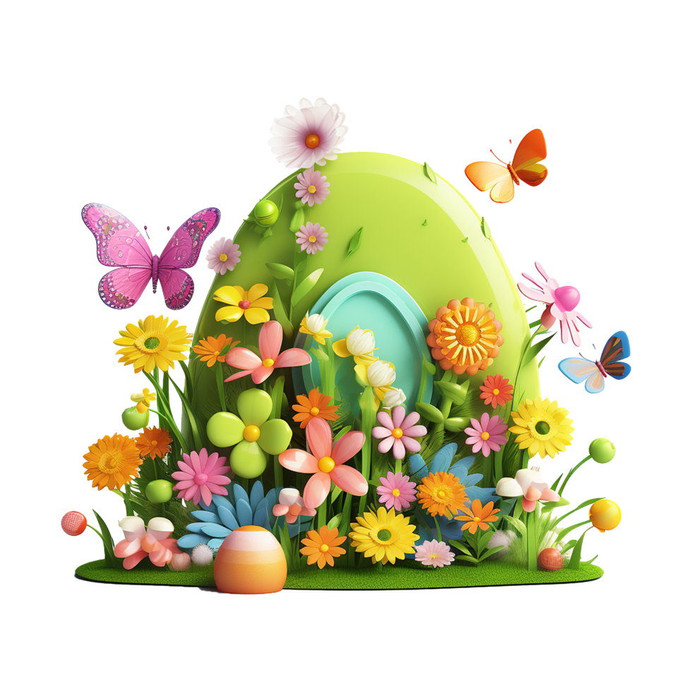 AI generated Spring background png isolated on transparent background