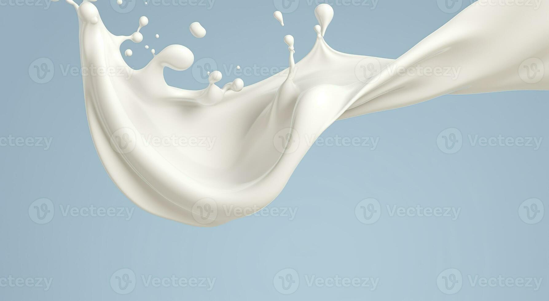 AI generated White milk splash isolated on background, liquid or Yogurt splash,  3d illustration. Generative AI photo