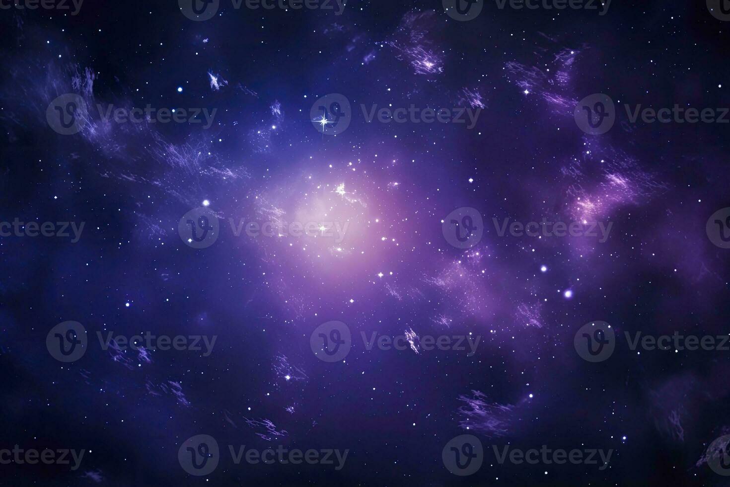 AI generated Purple Galaxy space stars in Outer Space. AI Generated photo