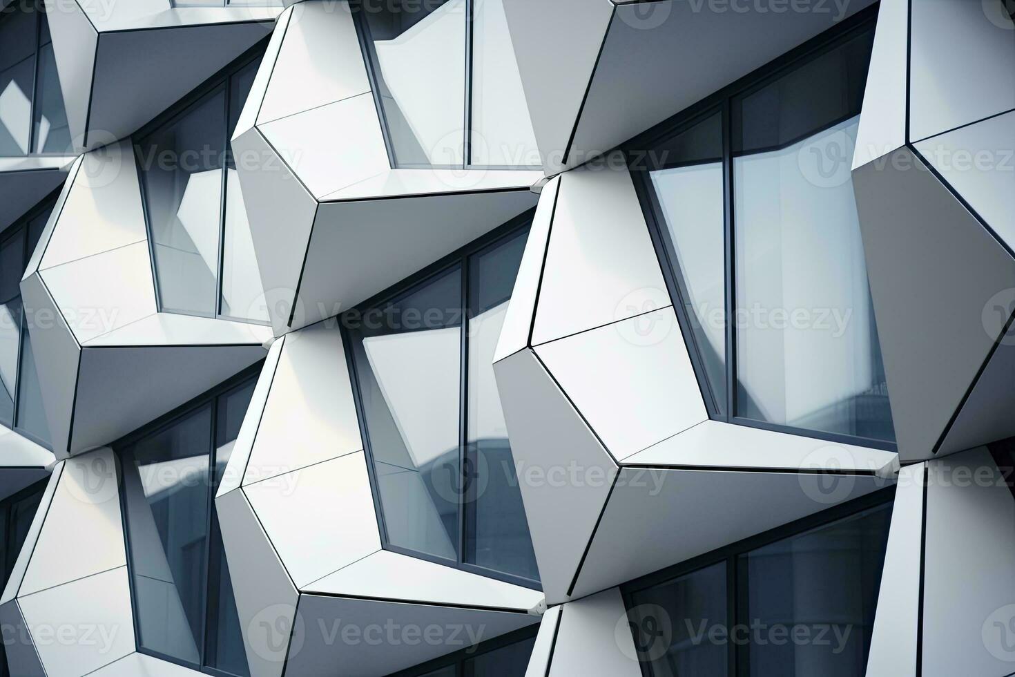 AI generated Abstract Architecture and modern facade. AI Generated photo