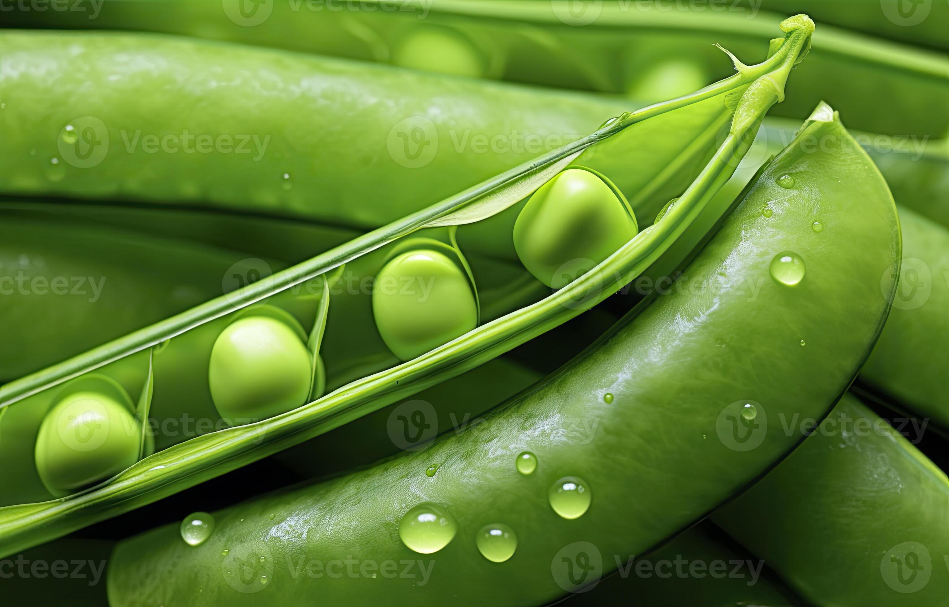 AI generated Close up of peas in pea pod. AI Generated 35875429 Stock ...