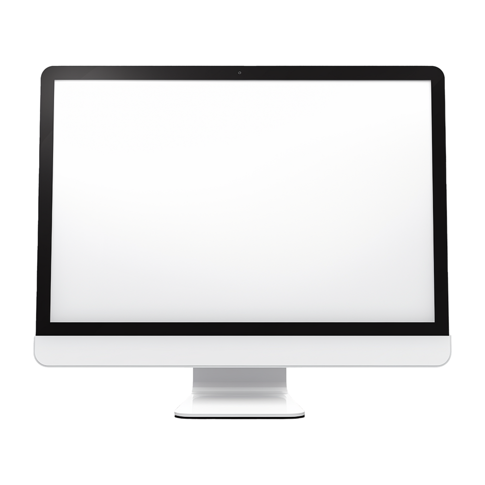 AI generated laptop blank screen png isolated on transparent background