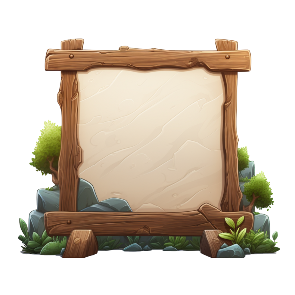 AI generated Placard png isolated on transparent background