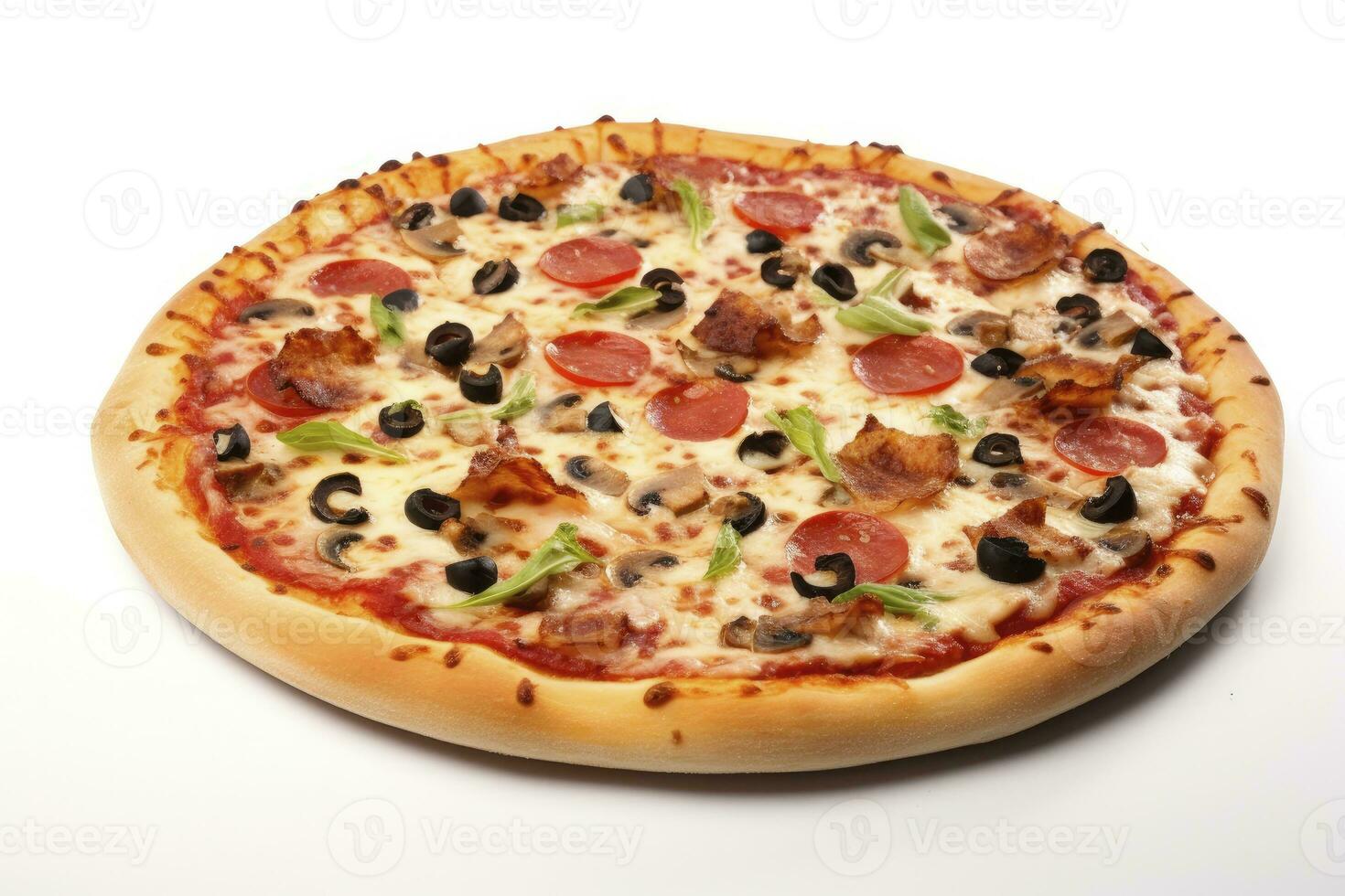 AI generated Pizza isolated on white background. AI Generated photo