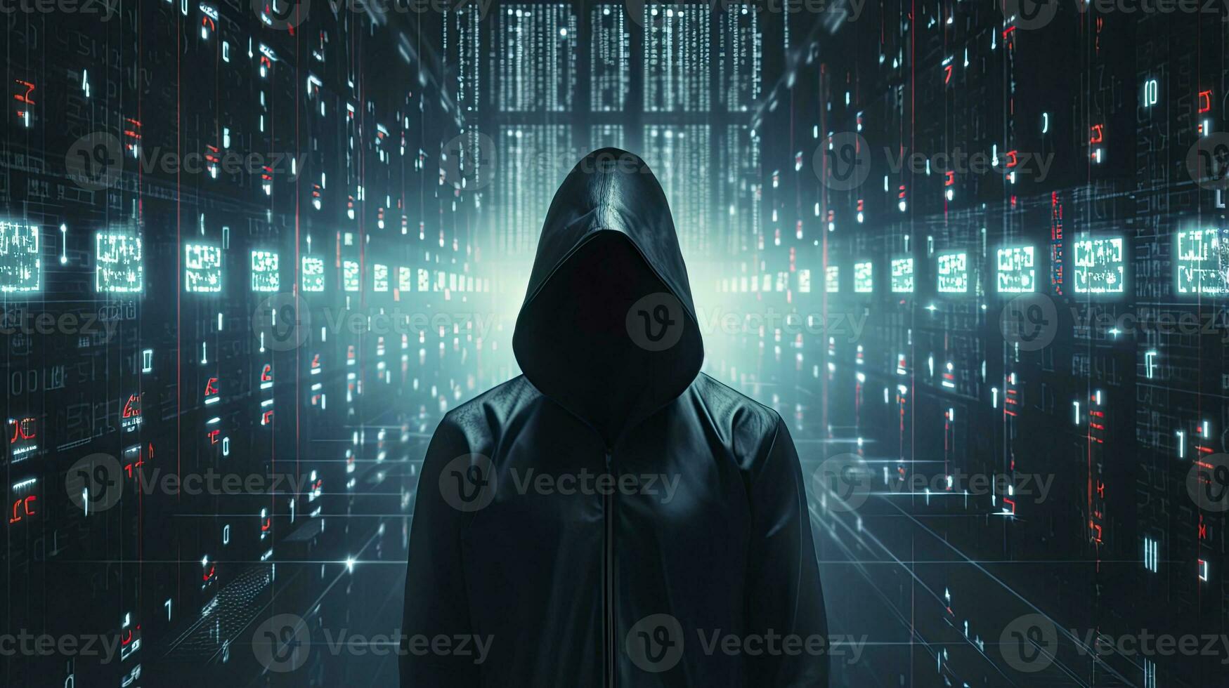 AI generated Unveiling the Anonymous Hacker. Digital Intrigue, Invisible Threats. AI Generated photo