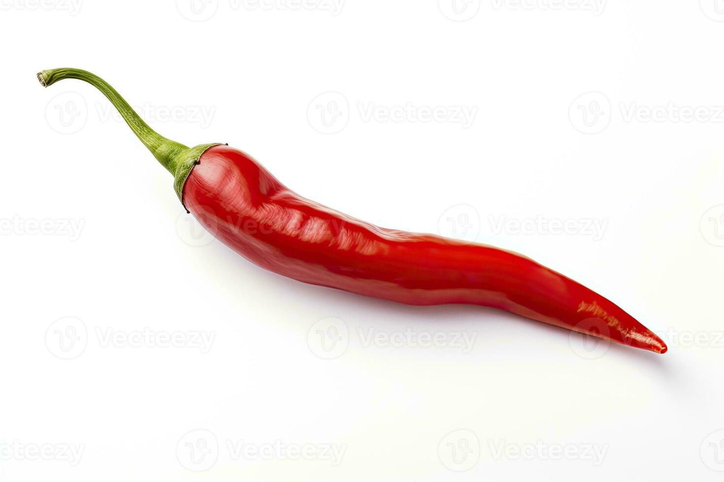 AI generated A Red chili pepper is isolated on a white background. AI Generated photo