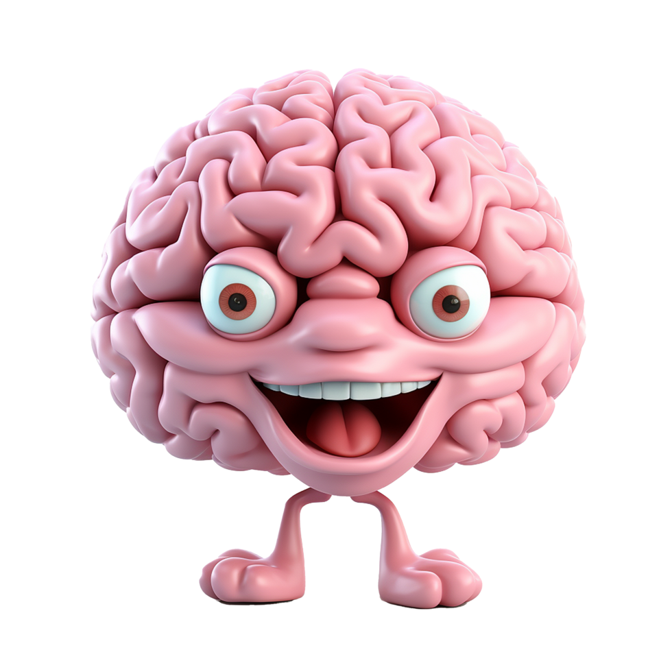 AI generated Brain png isolated on transparent background