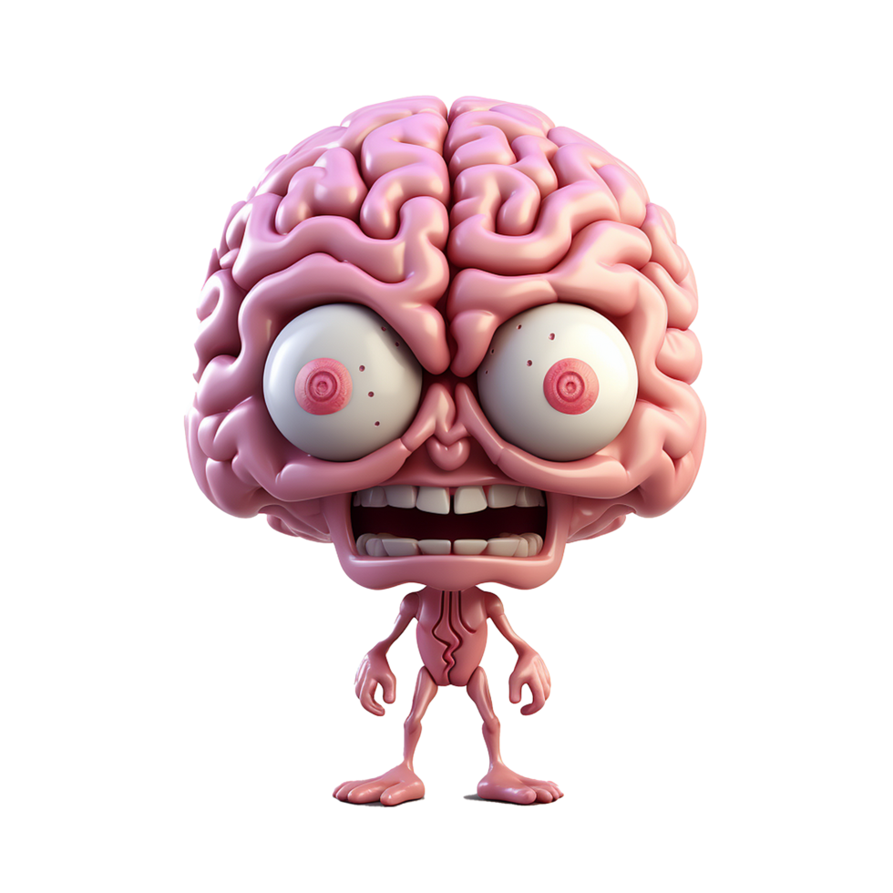 AI generated Brain png isolated on transparent background