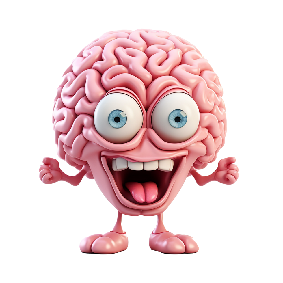 AI generated Brain png isolated on transparent background