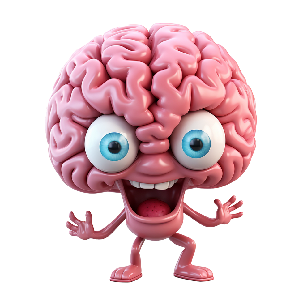 AI generated Brain png isolated on transparent background