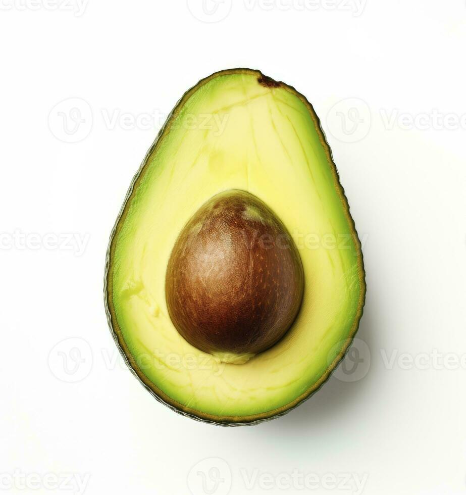 ai generado aguacate en blanco antecedentes. ai generado foto