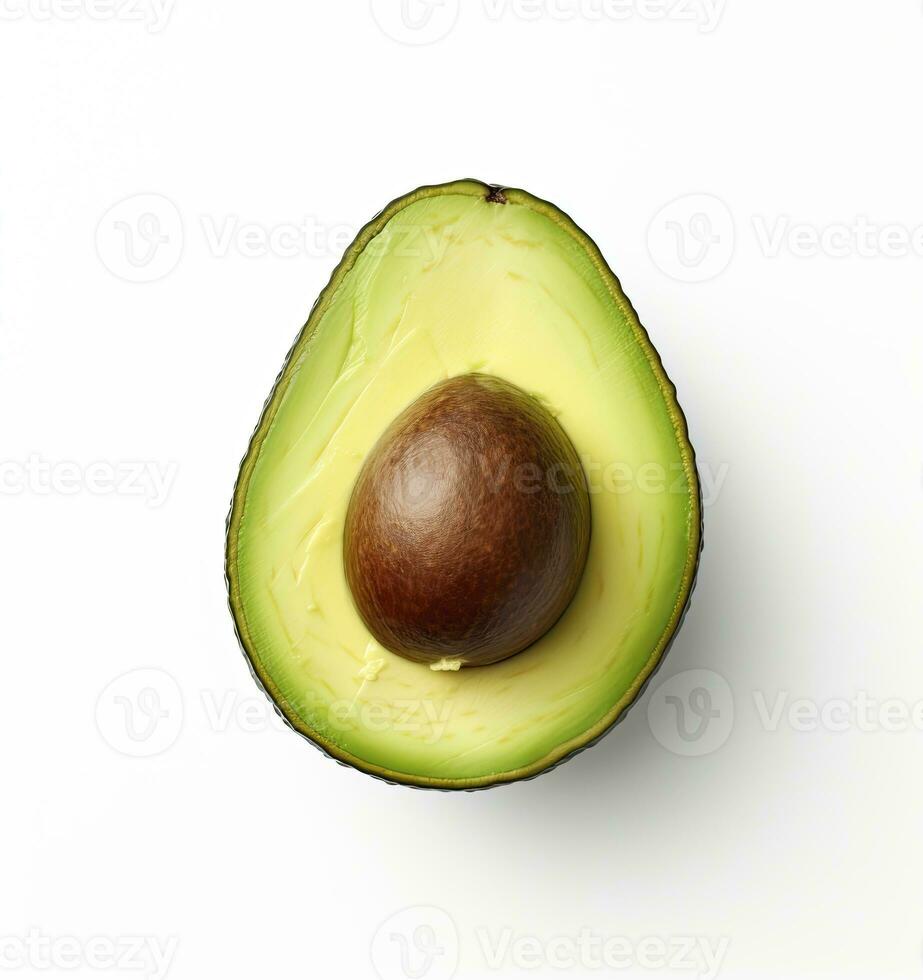 ai generado aguacate en blanco antecedentes. ai generado foto