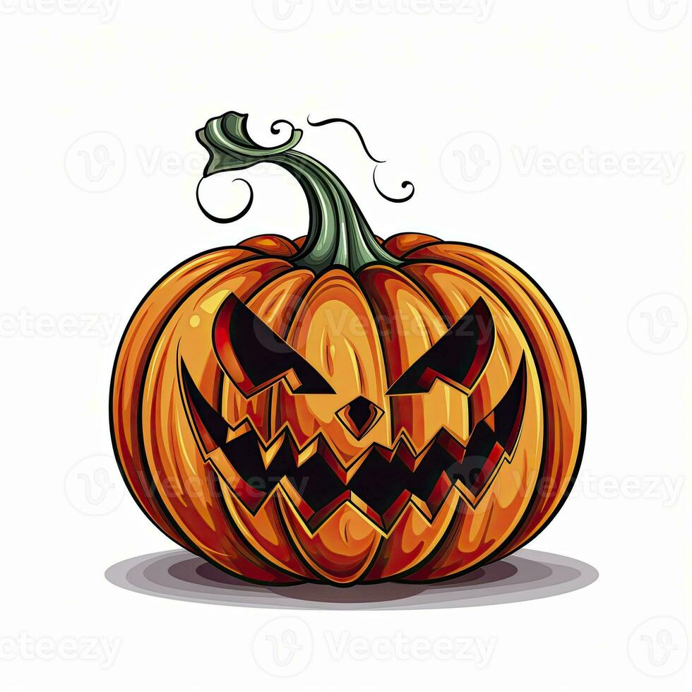 AI generated Halloween object on white background. AI Generated photo