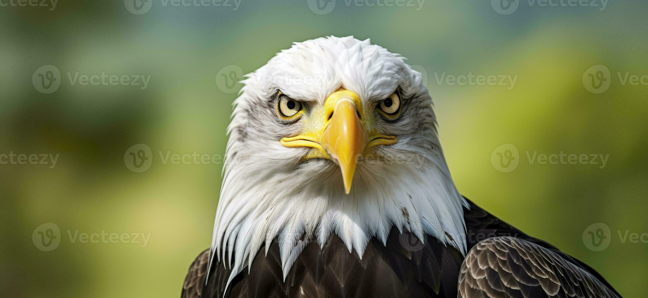 AI generated Portrait of an american bald eagle, wildlife. Generative AI photo