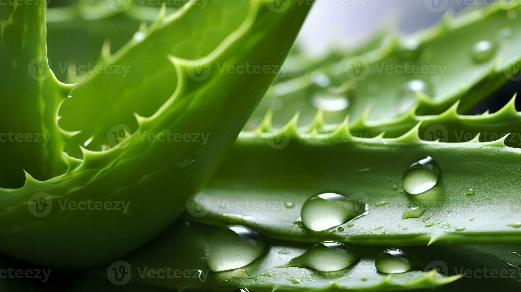 AI generated Visualizing the presentation of the plant Aloe Vera. Generative AI photo