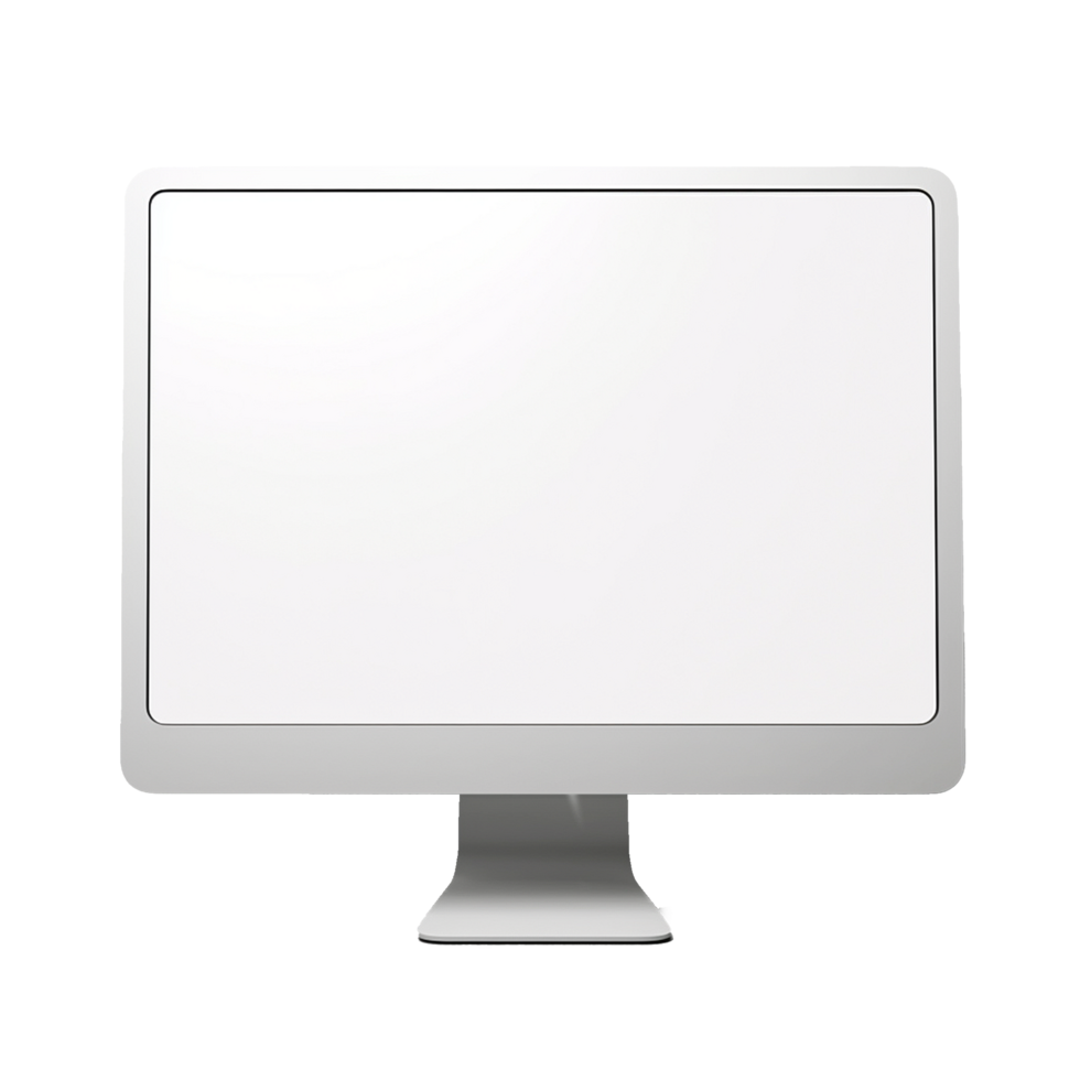 AI generated laptop blank screen png isolated on transparent background