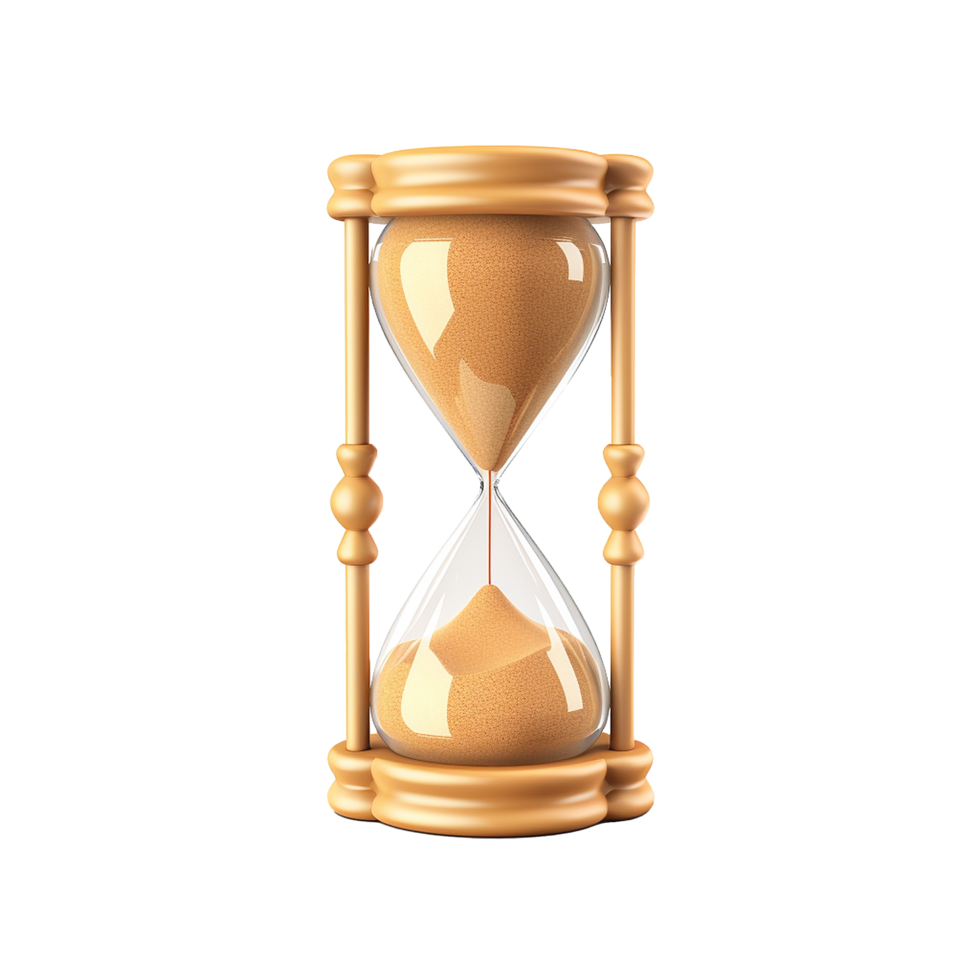 AI generated Sand clock png isolated on transparent background