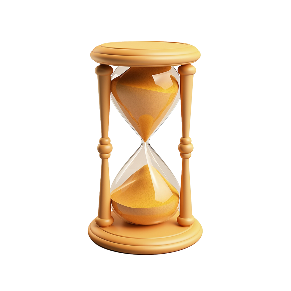 AI generated Sand clock png isolated on transparent background