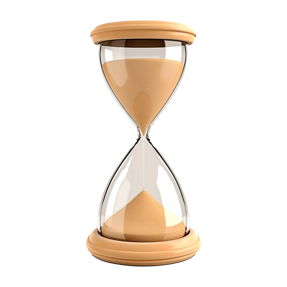 AI generated Sand clock png isolated on transparent background