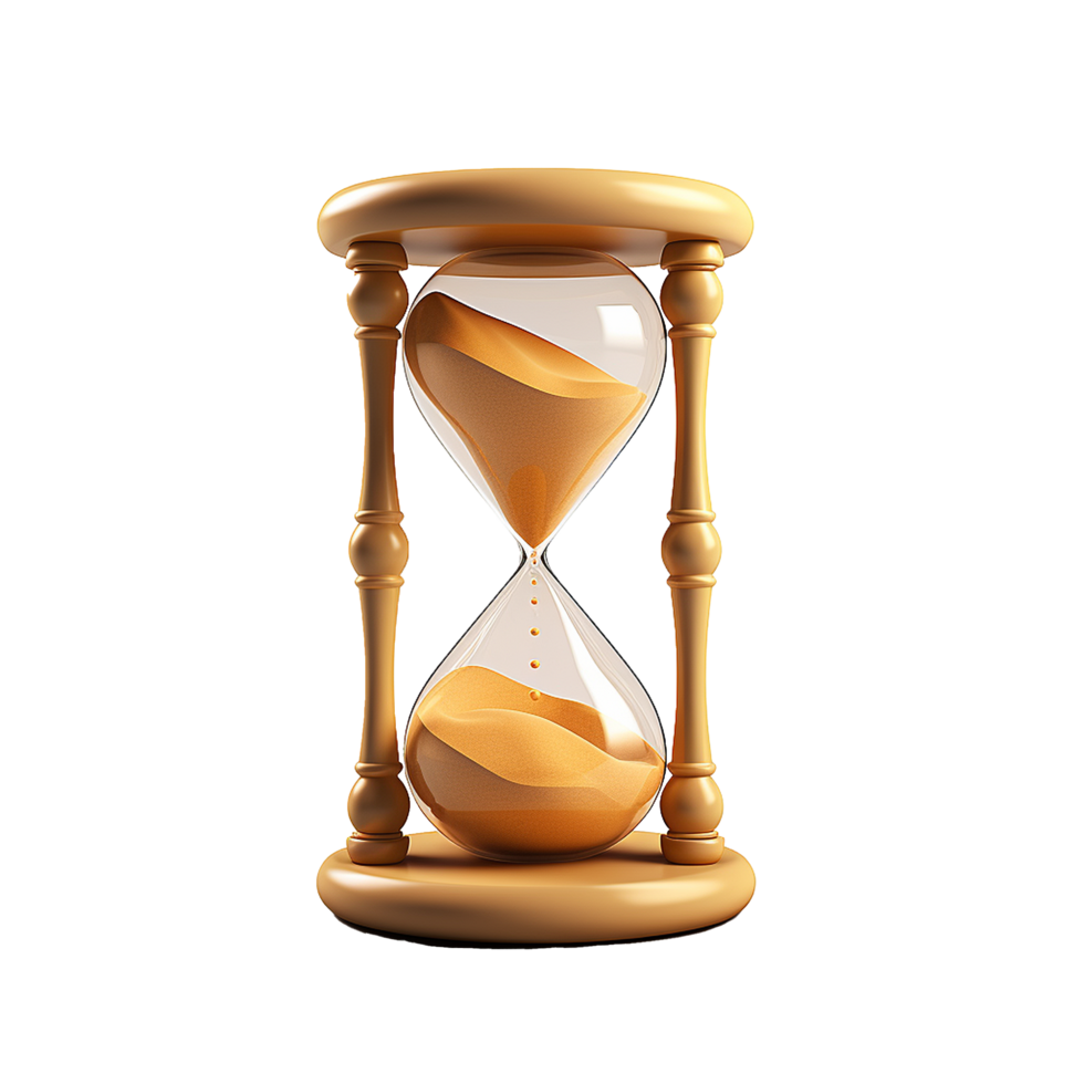 AI generated Sand clock png isolated on transparent background