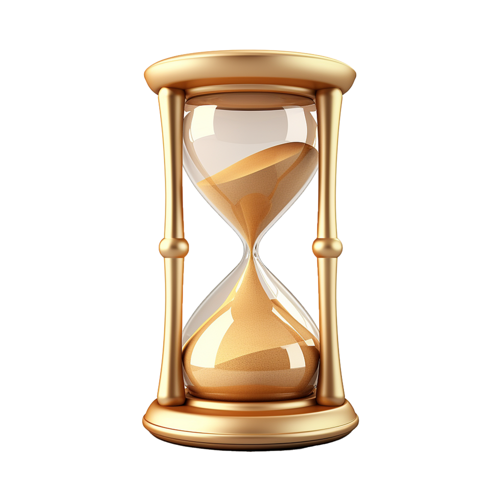 AI generated Sand clock png isolated on transparent background