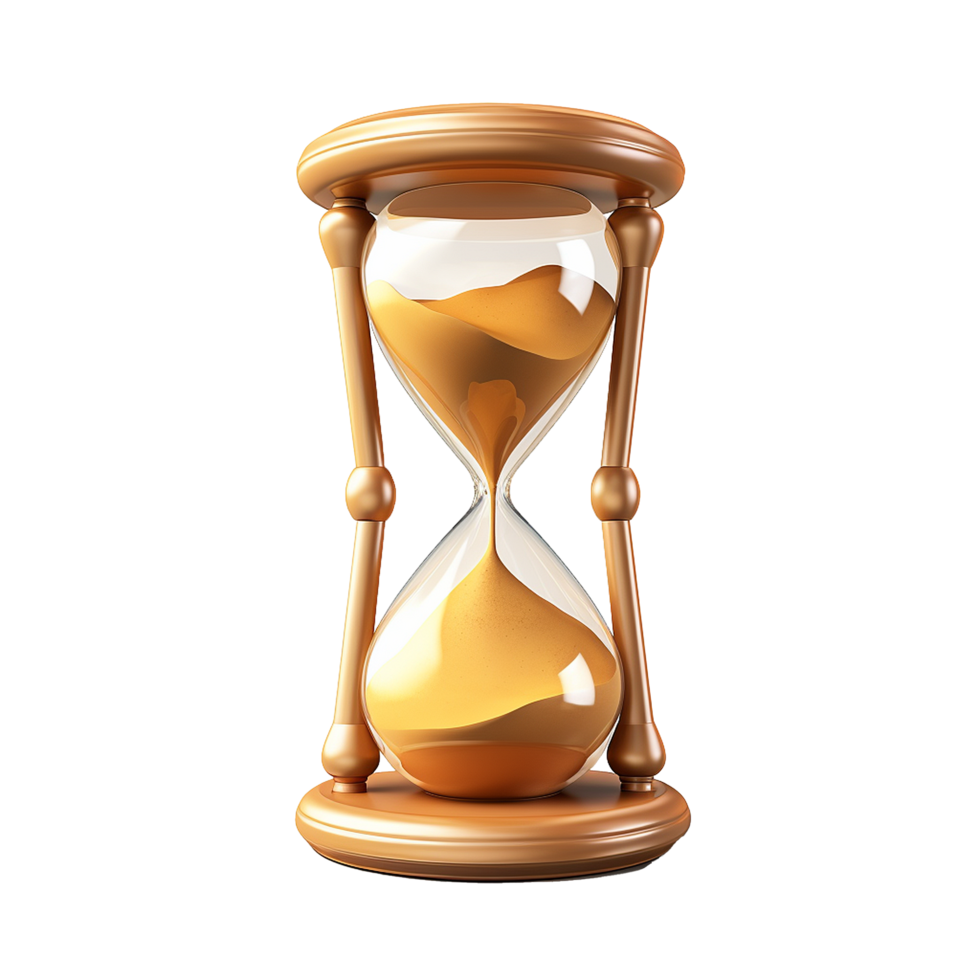 AI generated Sand clock png isolated on transparent background