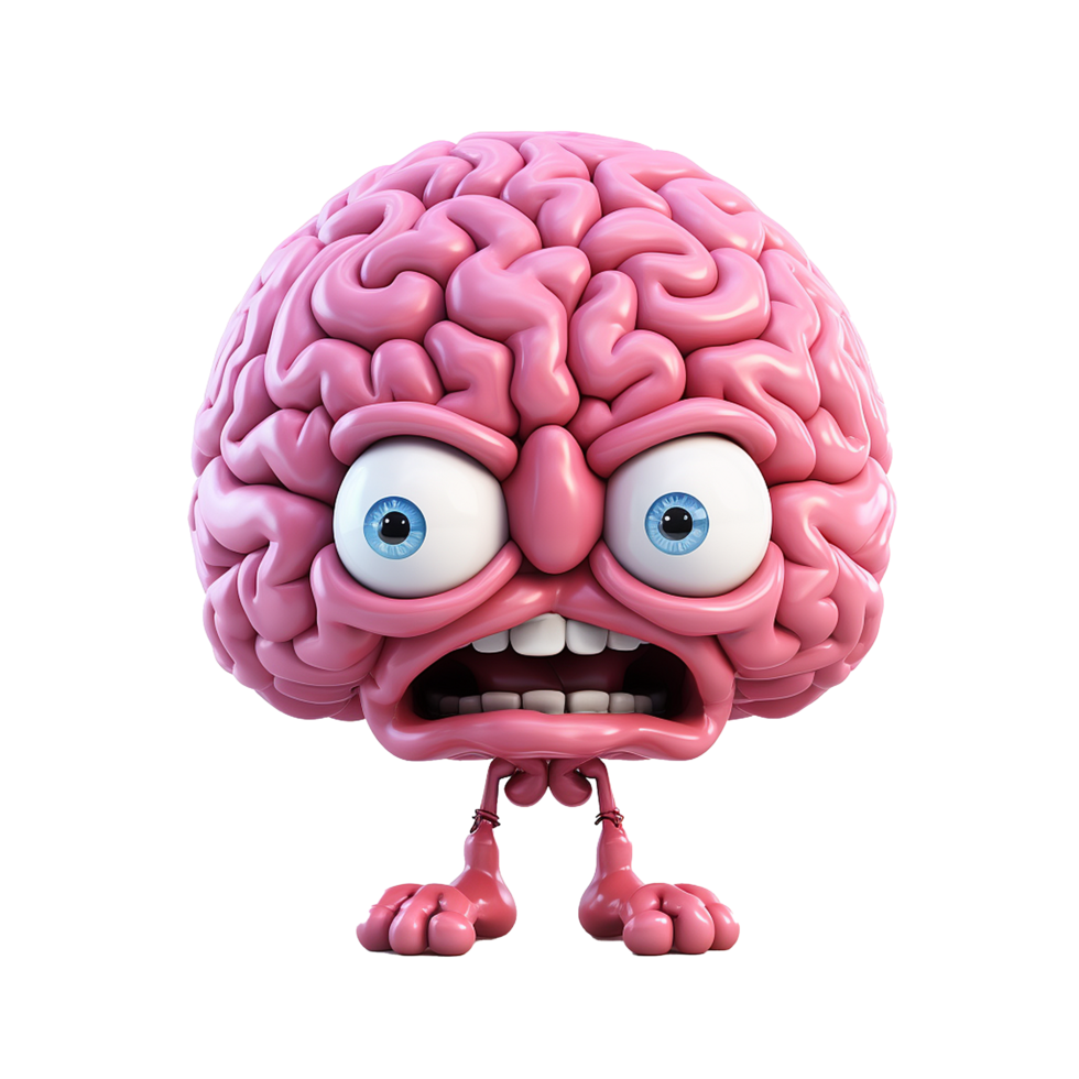 AI generated Brain png isolated on transparent background