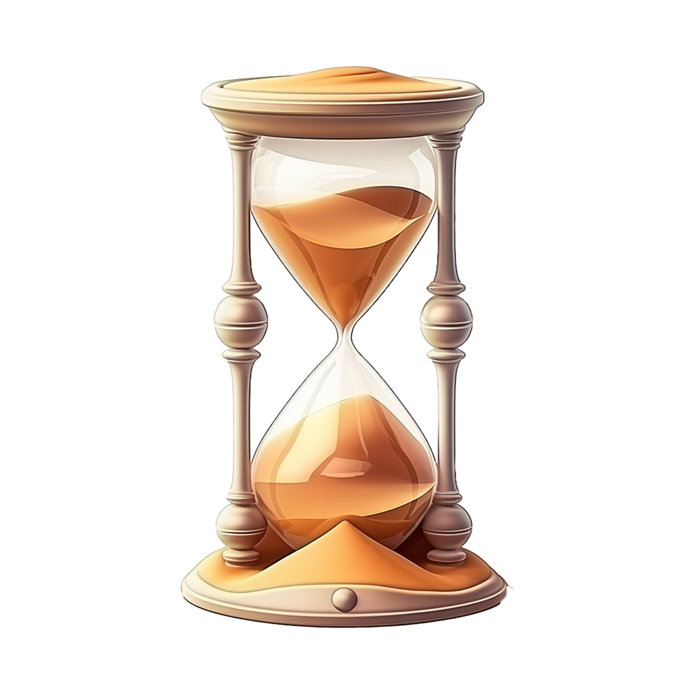 AI generated Sand clock png isolated on transparent background