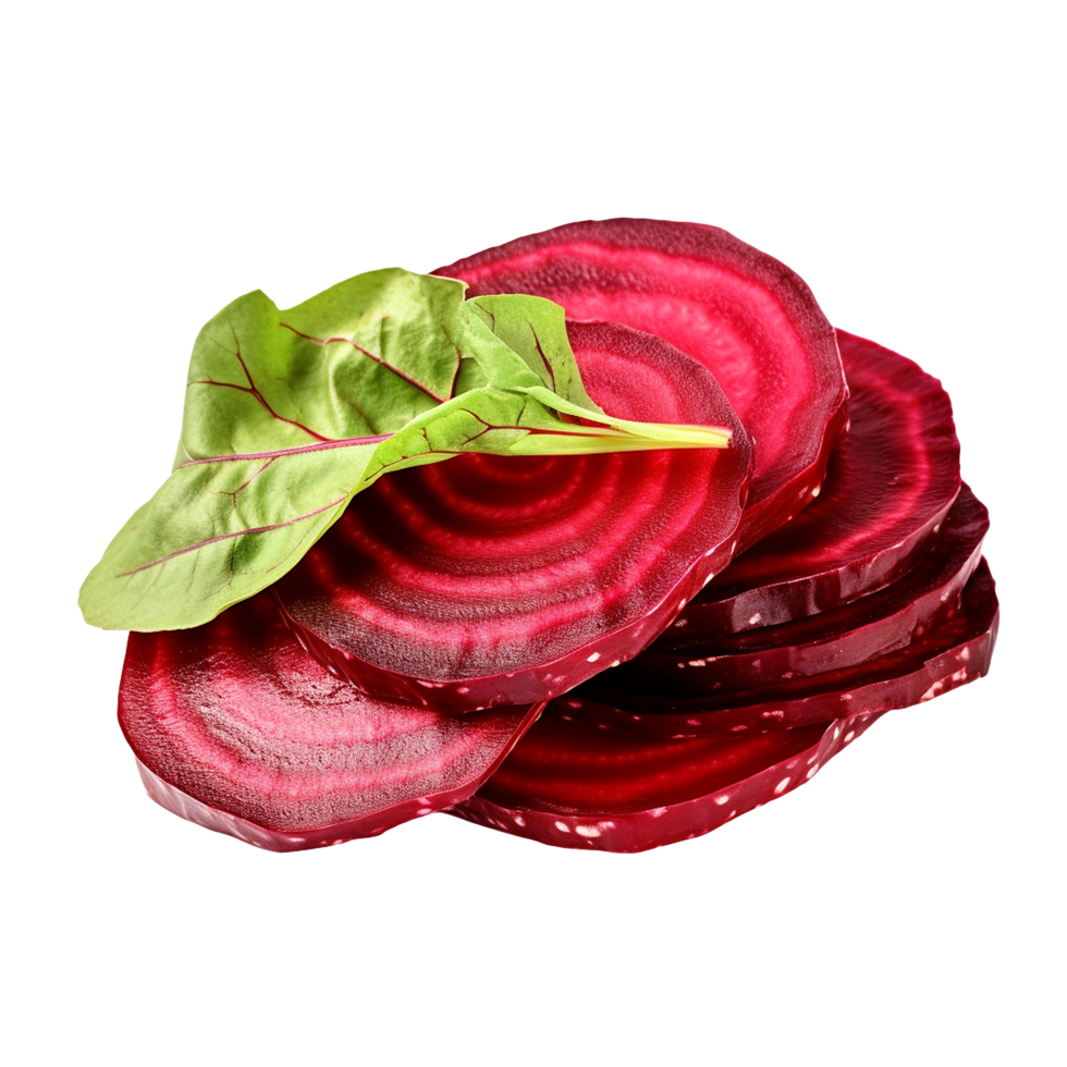 AI generated Beetroot slices png isolated on transparent background