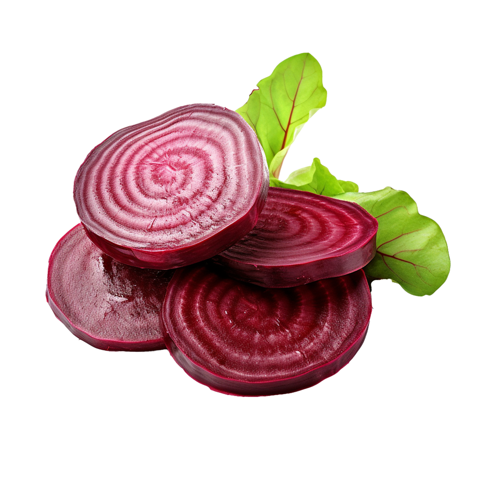 AI generated Beetroot slices png isolated on transparent background