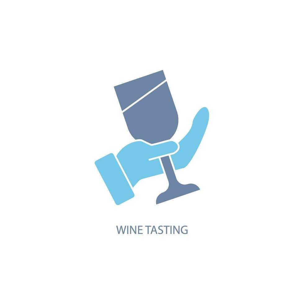 wine tasting concept line icon. Simple element illustration. wine tasting concept outline symbol design. vector
