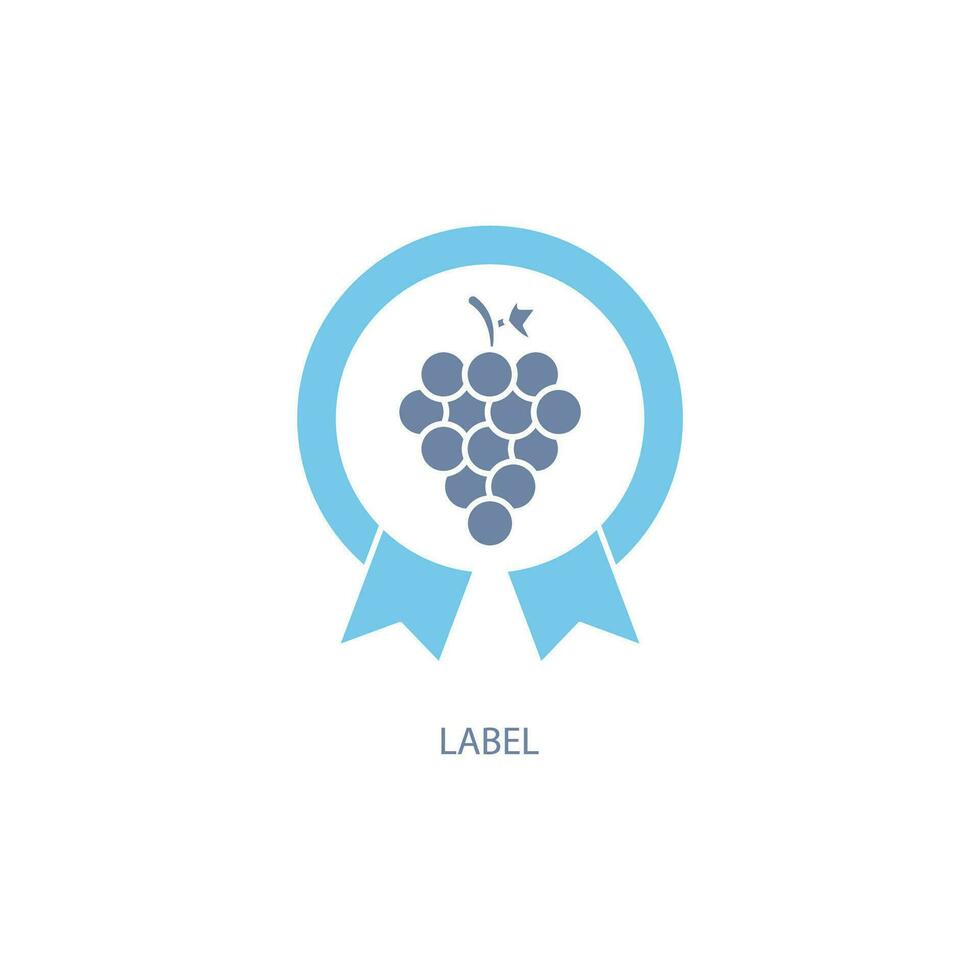 wine label concept line icon. Simple element illustration. wine label concept outline symbol design. vector