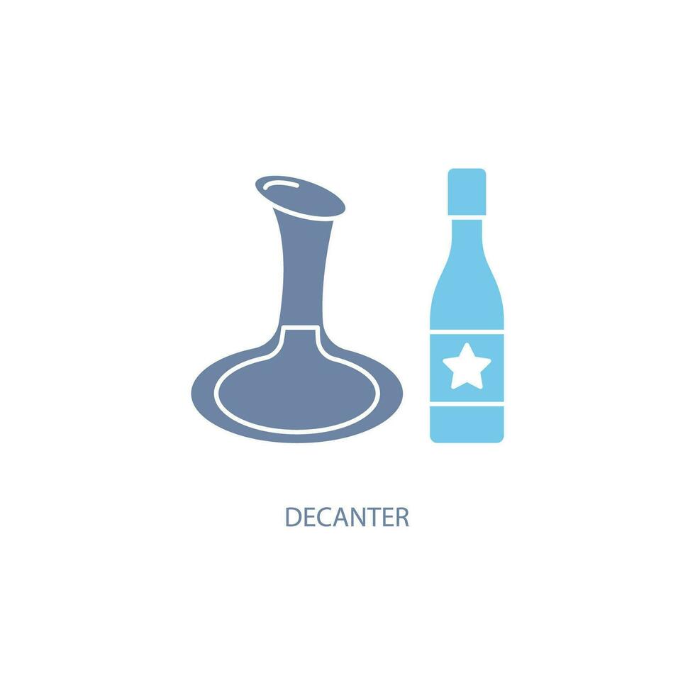 decanter concept line icon. Simple element illustration. decanter concept outline symbol design. vector