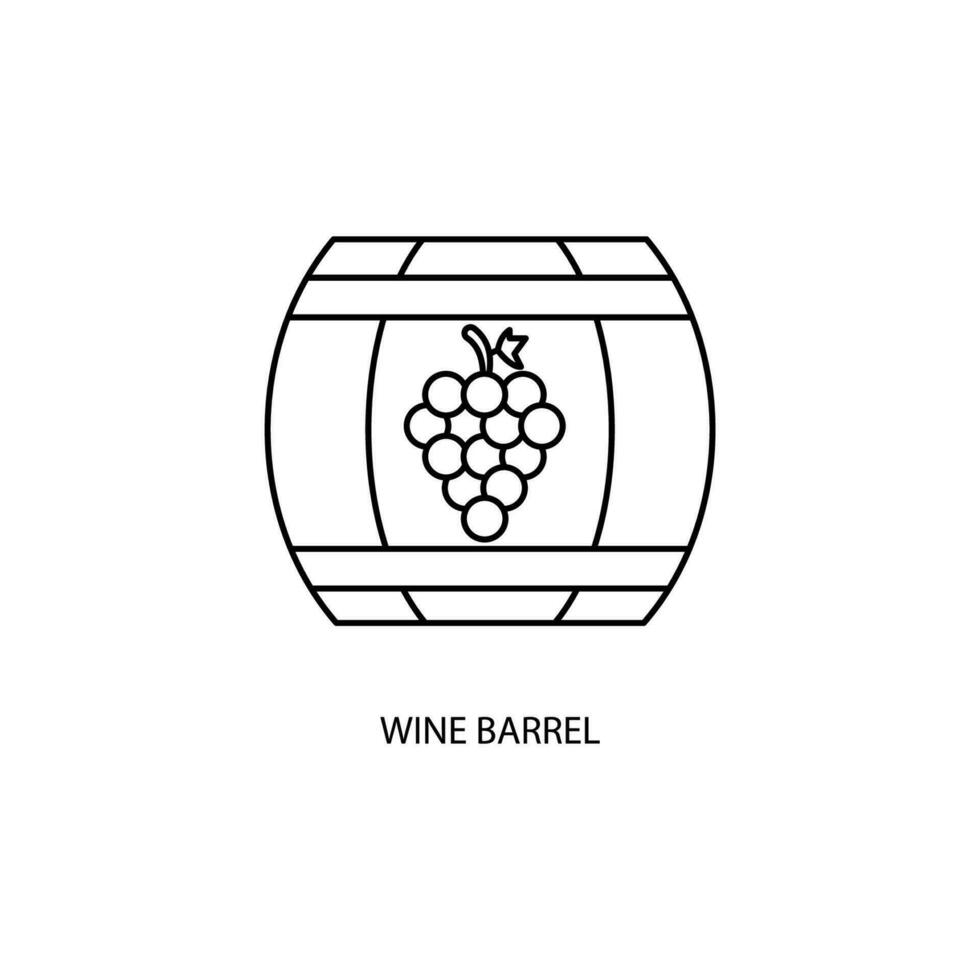wine barrel concept line icon. Simple element illustration. wine barrel concept outline symbol design. vector