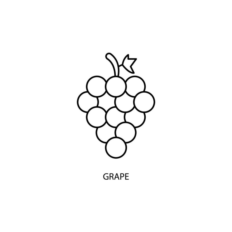 grape concept line icon. Simple element illustration. grape concept outline symbol design. vector