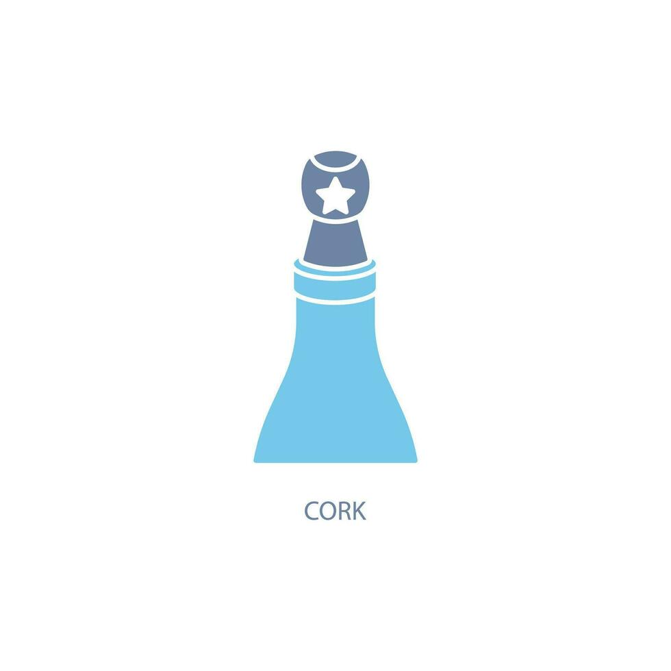 cork concept line icon. Simple element illustration. cork concept outline symbol design. vector