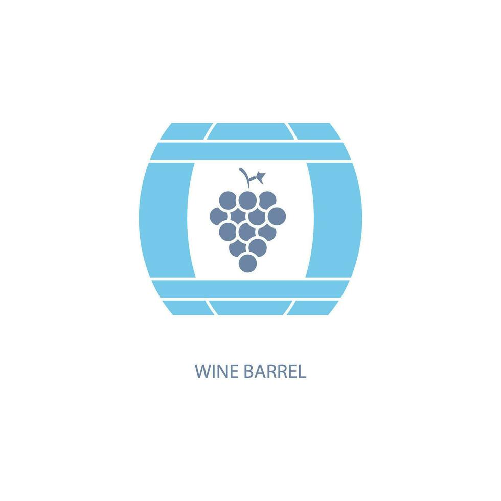 vino barril concepto línea icono. sencillo elemento ilustración. vino barril concepto contorno símbolo diseño. vector